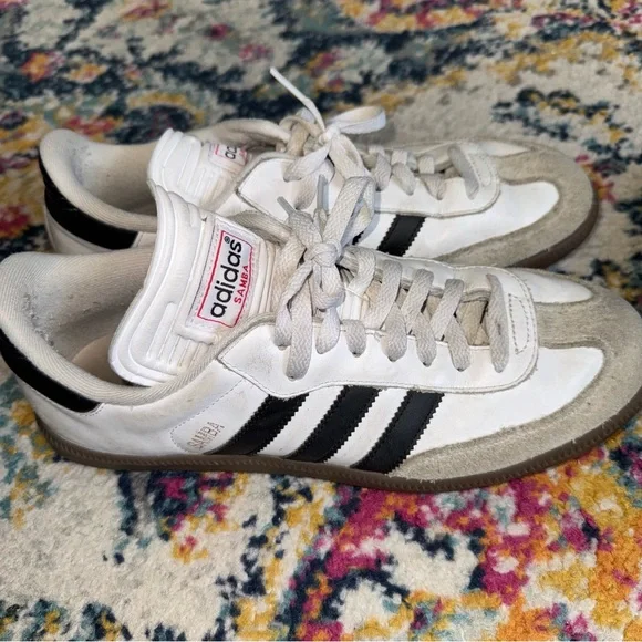 adidas Samba Used Indoor futbol shoe Men's 9 in white and black - Picture 6 of 7